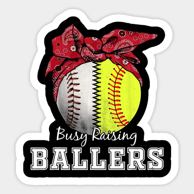 Busy Raising Ballers Softball Baseball mom Sticker by Vigo